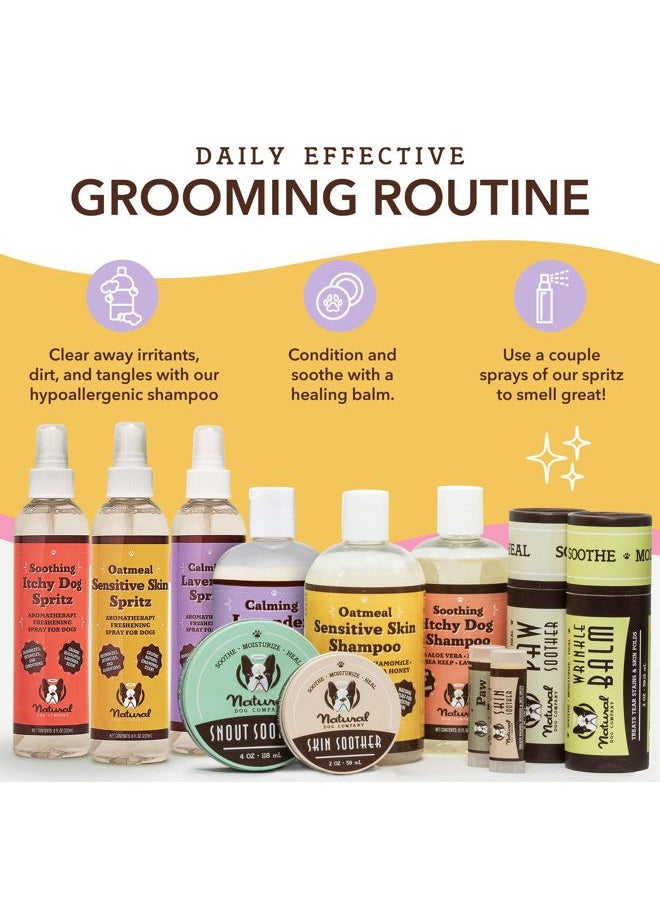 Natural Dog Company - Oatmeal Shampoo for Dogs with Sensitive Skin, Ideal Anti Itch and Puppy Shampoo Oatmeal Itch Relief Dog Dandruff Shampoo, Aloe Itchy Skin Relief for Dogs 12 oz - Image 1
