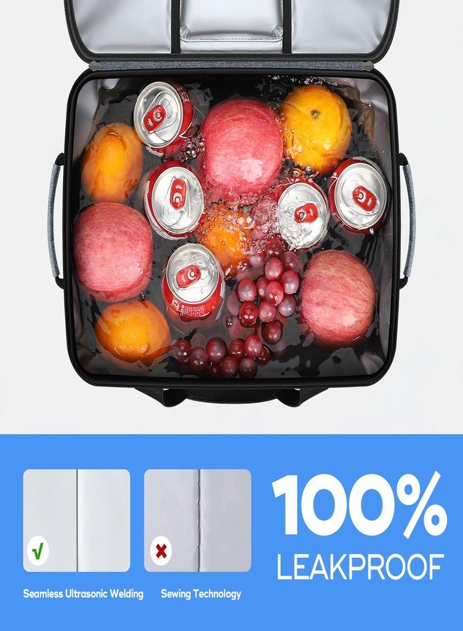 Maelstrom Soft Cooler Bag,Collapsible Soft Sided Cooler,35 Cans Beach Cooler,Ice Chest,Large Leakproof Camping Cooler,Portable Travel Cooler for Grocery Shopping,Gray - Image 4