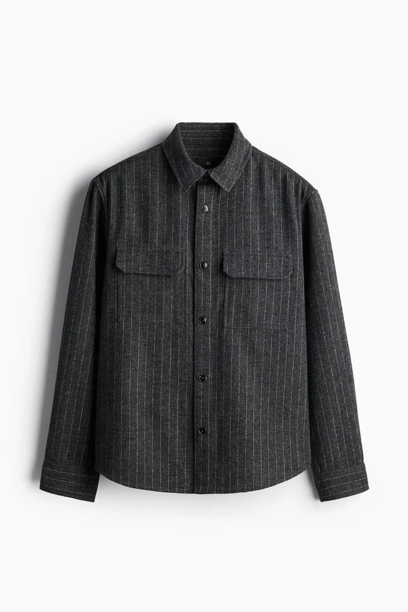 H&M Regular Fit Felted Overshirt