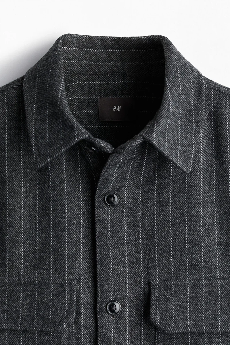H&M Regular Fit Felted Overshirt