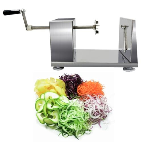 ANYDOCANMOOT Vegetable Spiralizer Zucchini Noodle Maker for Healthy Industrial Quality Vegetable Slicer for Veggies, Potato Cutter, Zoodle Maker, with Strong Suction Cup Spiral Vegetable Cutter Slicer - Image 1