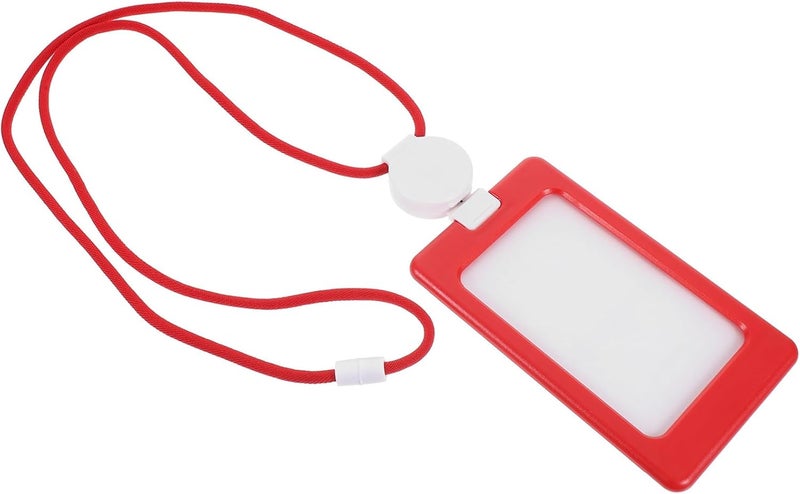 Multifunction Vertical Badge Holder with Retractable Lanyard and Protective Card Sleeve for Employee Id, Bus Pass, and Access Card Use in Office and School Settings - Image 1