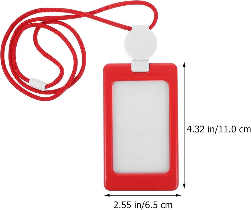 Multifunction Vertical Badge Holder with Retractable Lanyard and Protective Card Sleeve for Employee Id, Bus Pass, and Access Card Use in Office and School Settings - Image 2