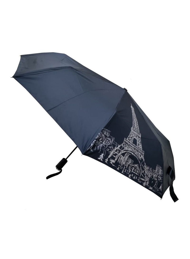 Hello 3FOLD AUTOMATIC OPEN UMBRELLA WITH UV PROTECTION AND EIFFEL TOWER LOGO PRINTED - Image 1