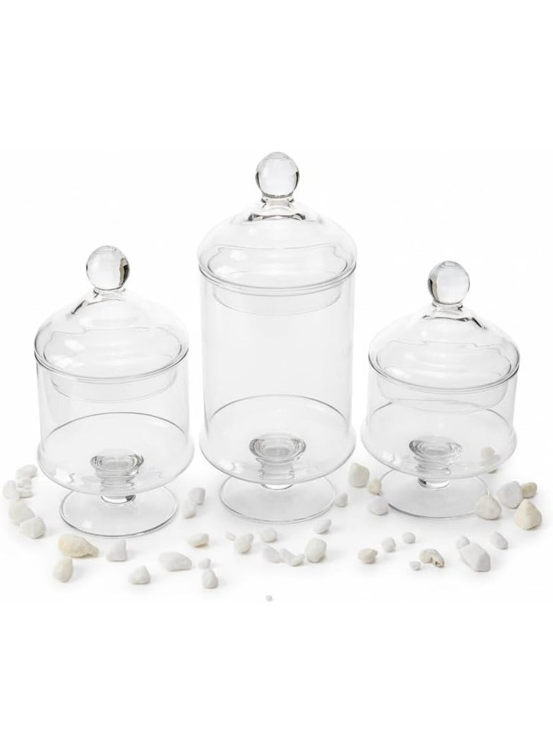 3 Crystal glass storage jars - Image 2