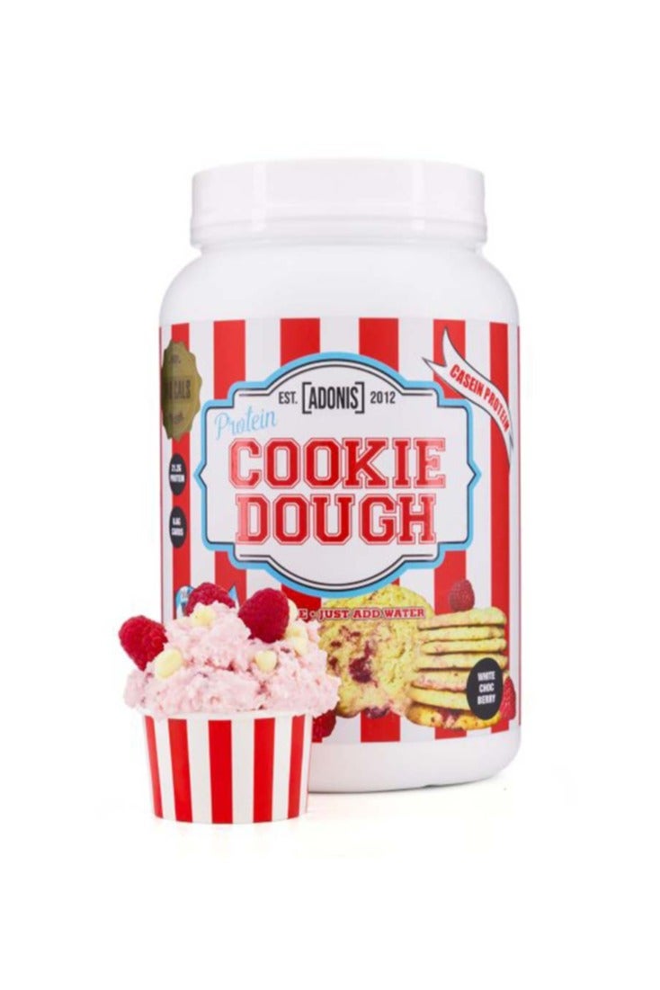 آدونیس عجينة كوكيز البروتين، شيكولاته بيضاء توت، 1 كجم، دهون 3.3 جم، كربوهيدرات 6.1 جم، سعرات حرارية 143 - Image 1