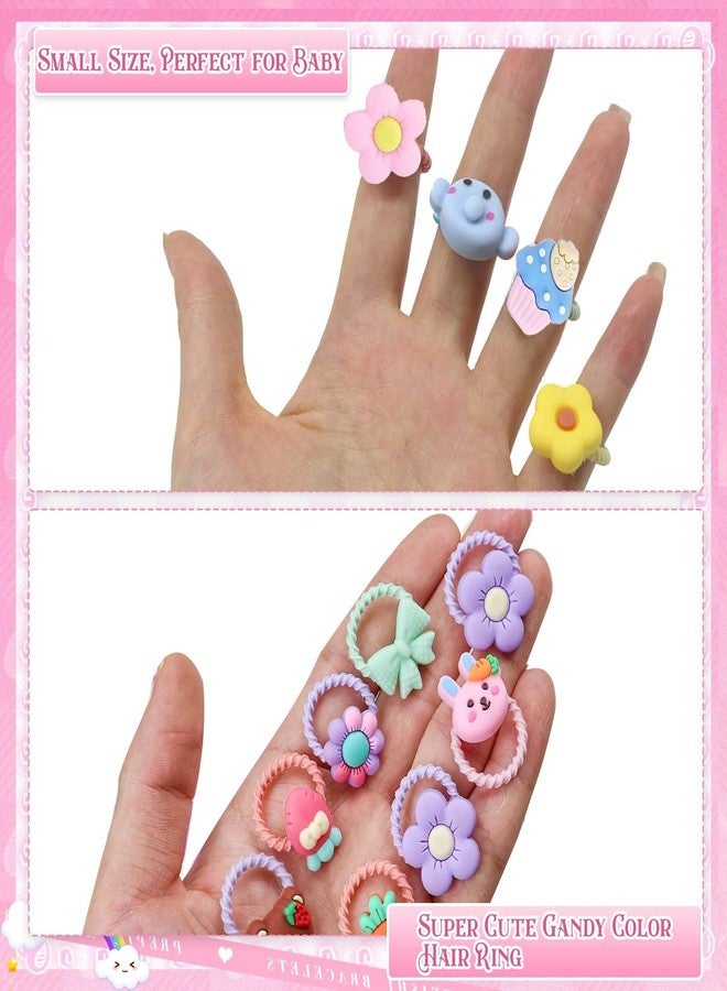 CoolShef مجموعة كول شيف المكونة من 30 قطعة من إكسسوارات الشعر للبنات الصغيرات - أربطة مطاطية ملونة، وربطات شعر لطيفة على شكل ذيل حصان، وأغطية رأس للبنات الصغيرات، وحلقات مطاطية، وربطات ناعمة، ومستلزمات أساسية رائعة للأطفال الصغار - Image 4