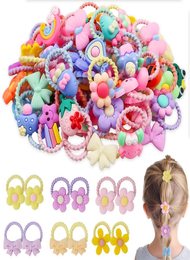 CoolShef مجموعة كول شيف المكونة من 30 قطعة من إكسسوارات الشعر للبنات الصغيرات - أربطة مطاطية ملونة، وربطات شعر لطيفة على شكل ذيل حصان، وأغطية رأس للبنات الصغيرات، وحلقات مطاطية، وربطات ناعمة، ومستلزمات أساسية رائعة للأطفال الصغار - Image 1