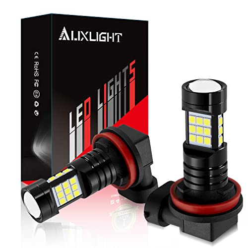 AUXLIGHT H11 LED Fog Light DRL Bulbs 2400 Lumens Extremely Bright H8 H11LL H8LL H16Japanese Bulbs Replacement for Cars Trucks 6000K Xenon White