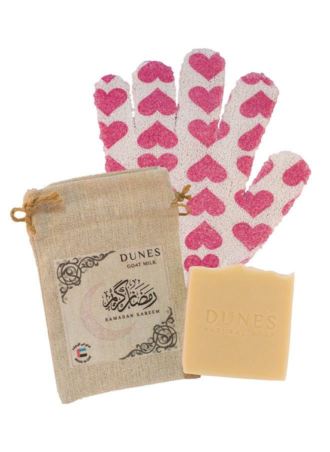 Get a special gift of a soft bath loofah when you buy Dunes Goat Milk Soap wrapped in a cloth bag designed exclusively for the holy month of Ramadan - pzsku/ZE7D0F1FF377B1276E0A2Z/45/_/1740541376/56ea7e95-ee3a-4823-baa6-fd0220d32c29