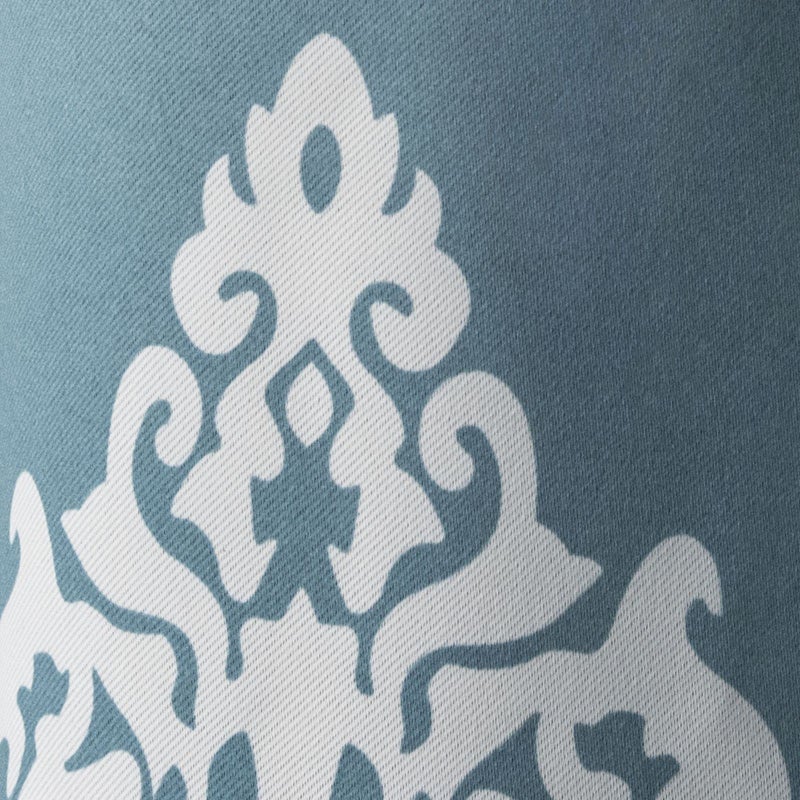 EXCLUSIVE HOME Medallion Room Darkening Blackout Grommet Top Curtain Panel Pair, 52"x84", Teal - Image 2