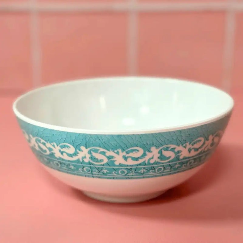Sarvah Melamine 7 Inch Coring Ware Floral Designed Round Bowl- White - Image 1