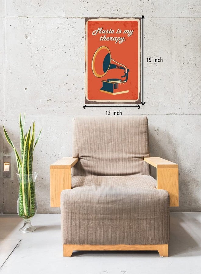 GRAY WALL Good Hope - Music Is My Therapy Poster - 12x18 Inch Unframed Wall Art | Vintage Retro Music Poster for Bedroom, Studio, Bar, Cafe, or Living Room Decor (Print on 300 GSM Matte Finish Paper) - Image 3