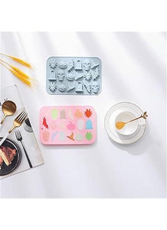 Generic Chocolate Candy Silicone Mold，18 Hole Spider Pumpkin Bat Skull Witch Hat Shape Mold，DIY Cookies Candy Gummy Chocolate Mold Ice Cream Tray(2 Pack)  - Image 5