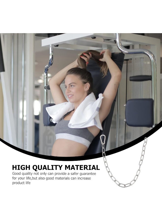 Veemoon Veemoon 1pc Extension Chain Extension Cable Wrist Trainer Workout Belt Dual Grip Tricep Chain Pulldown Bar Attachment Gym Extension Chain Chain for Exercise Triceps Extensive Chain Fitness  - Image 4