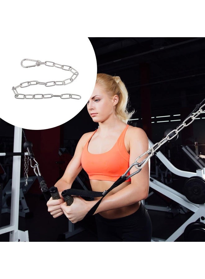 Veemoon Veemoon 1pc Extension Chain Extension Cable Wrist Trainer Workout Belt Dual Grip Tricep Chain Pulldown Bar Attachment Gym Extension Chain Chain for Exercise Triceps Extensive Chain Fitness  - Image 2
