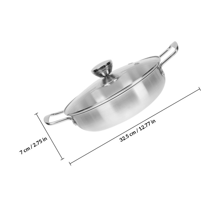 1Pc Thickened Ramen Pot Stainless Steel Stockpot Flat Bottom Cooking Pot with Lid - Image 2