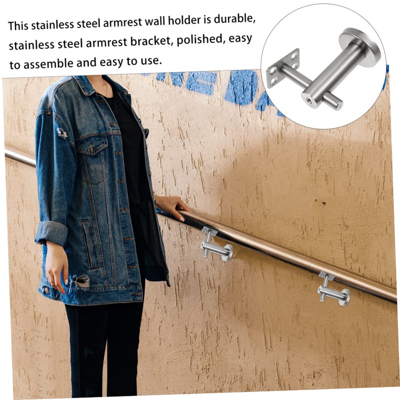Wall Mounted Handrail Bracket for Stair and Corridor Support Durable Easy to Install Banister Hardware 1 Piece - Image 3