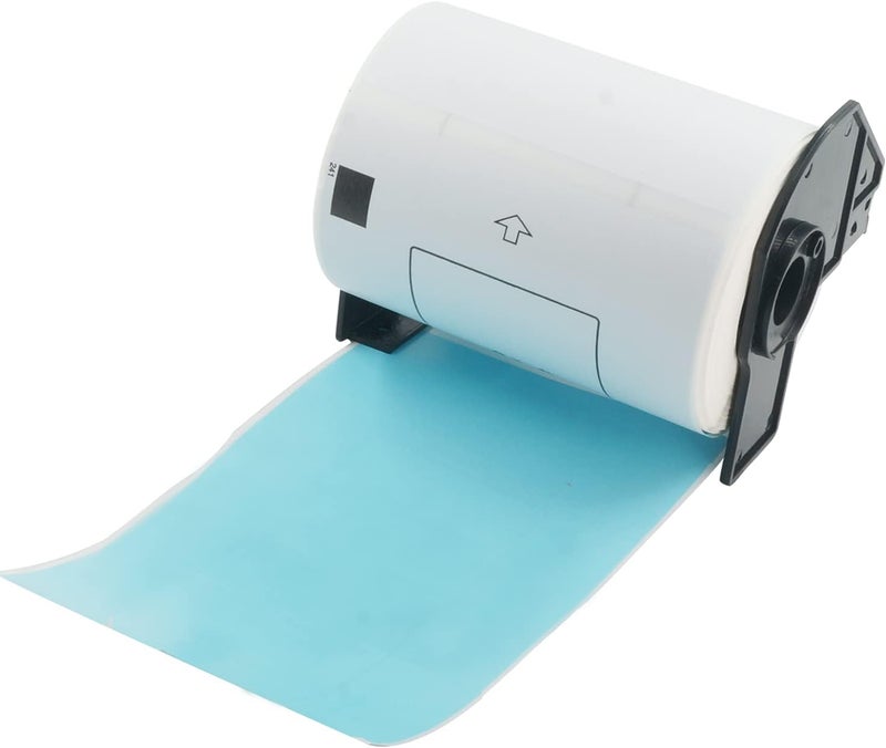 BETCKEY - Shipping Labels Replacement for Brother DK-1241 (4 in x 6 in), Compatible with Brother QL Label Printers [1 Rolls/200 Labels, Light Blue] - Image 1