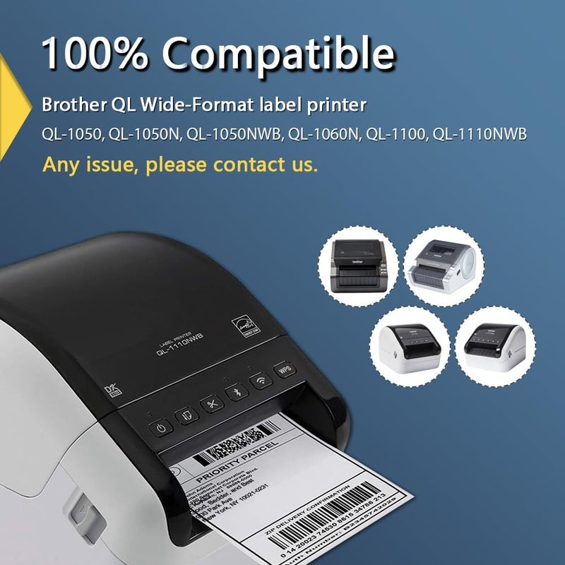 BETCKEY - Shipping Labels Replacement for Brother DK-1241 (4 in x 6 in), Compatible with Brother QL Label Printers [1 Rolls/200 Labels, Light Blue] - Image 3