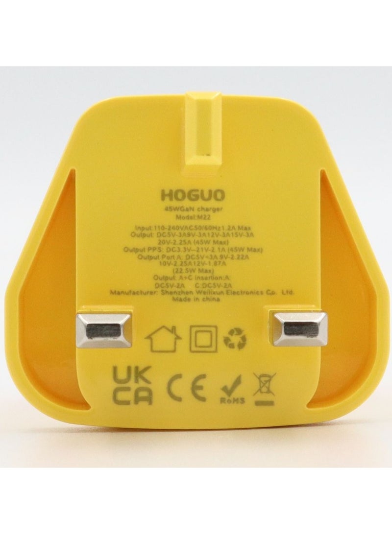Hoguo U22 USB-A + USB-C Fast Charging C-Lightning Suit Wall Charger - Image 3