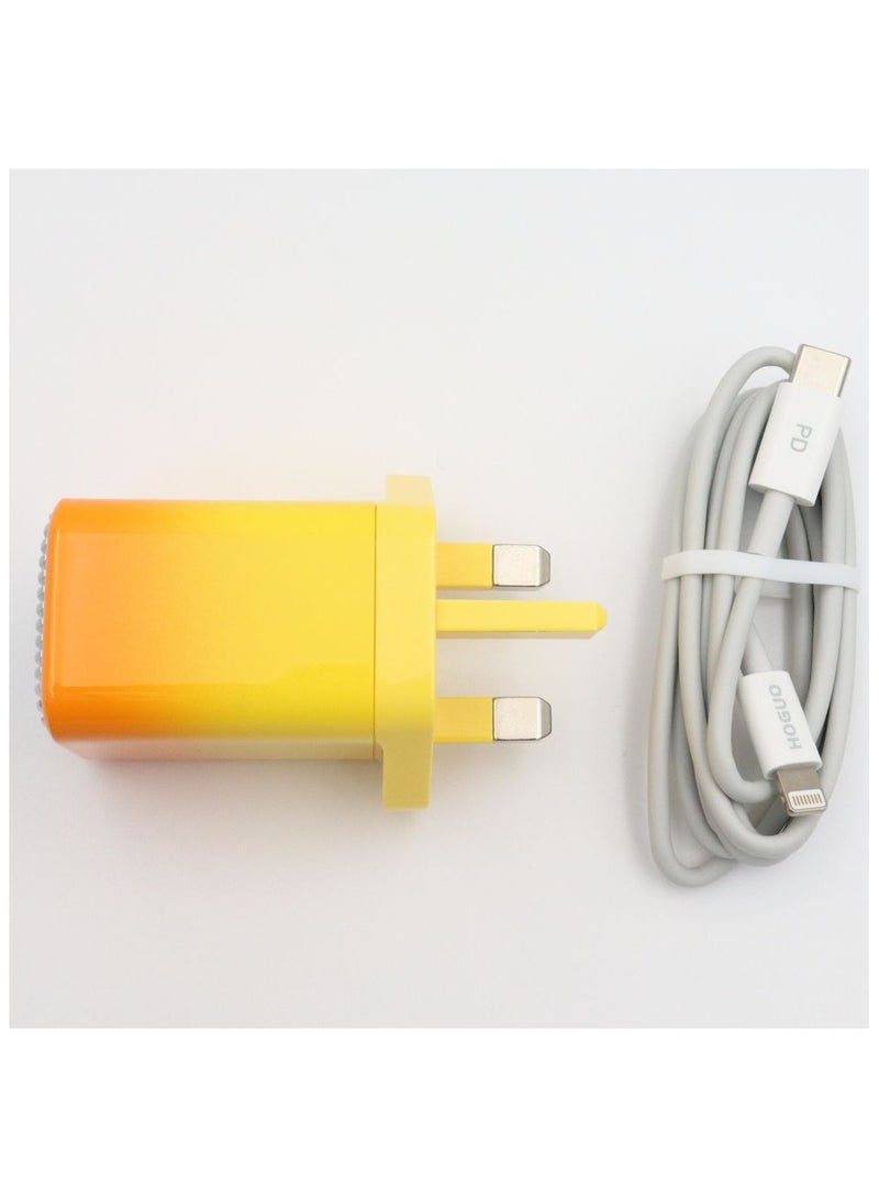 Hoguo U22 USB-A + USB-C Fast Charging C-Lightning Suit Wall Charger - Image 4