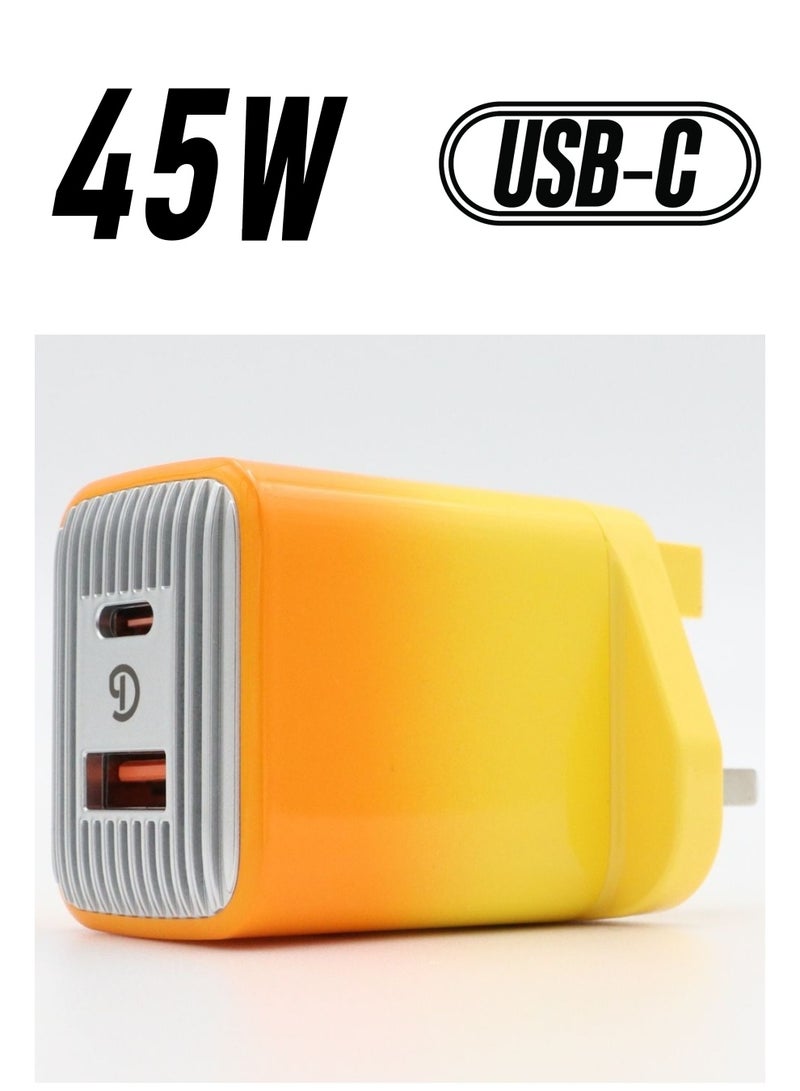 Hoguo U22 USB-A + USB-C Fast Charging C-Lightning Suit Wall Charger - Image 1