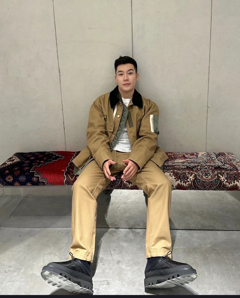 Kaha Carha Joint Name Sac @ I Logging Overalls B01 Couple Vintage Canvas Casual Straight Trousers Loose - Image 3