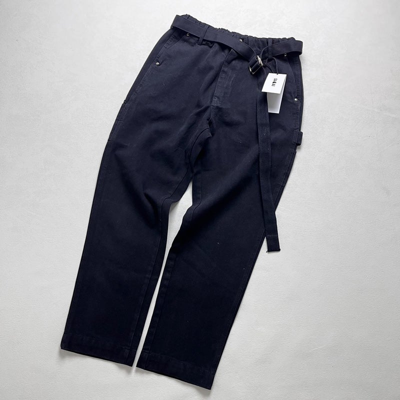 Kaha Carha Joint Name Sac @ I Logging Overalls B01 Couple Vintage Canvas Casual Straight Trousers Loose - Image 1