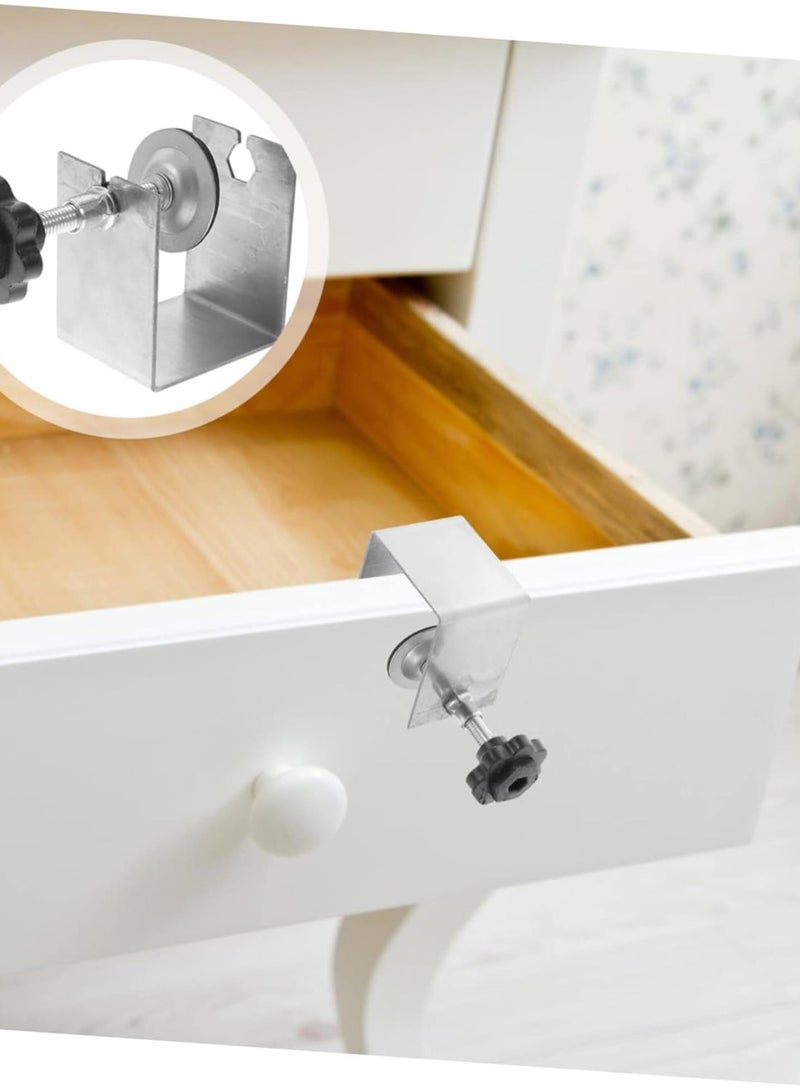 GGOOT 4pcs Front Installation Clamps Cabinet Hardware Tool c Clamp for Woodworking No Damage to Wood Panel  - Image 4