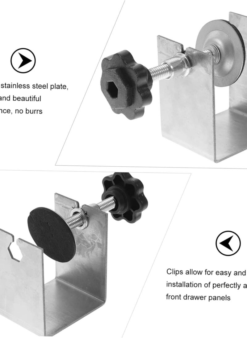 GGOOT 4pcs Front Installation Clamps Cabinet Hardware Tool c Clamp for Woodworking No Damage to Wood Panel  - Image 5