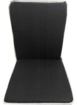 Vip Home Concept Chair Cushion with Back, Elastic, Zipper, Sponge - 1 Piece (Black Melted) Washable  - Image 1