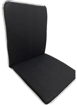 Vip Home Concept Chair Cushion with Back, Elastic, Zipper, Sponge - 1 Piece (Black Melted) Washable  - Image 3