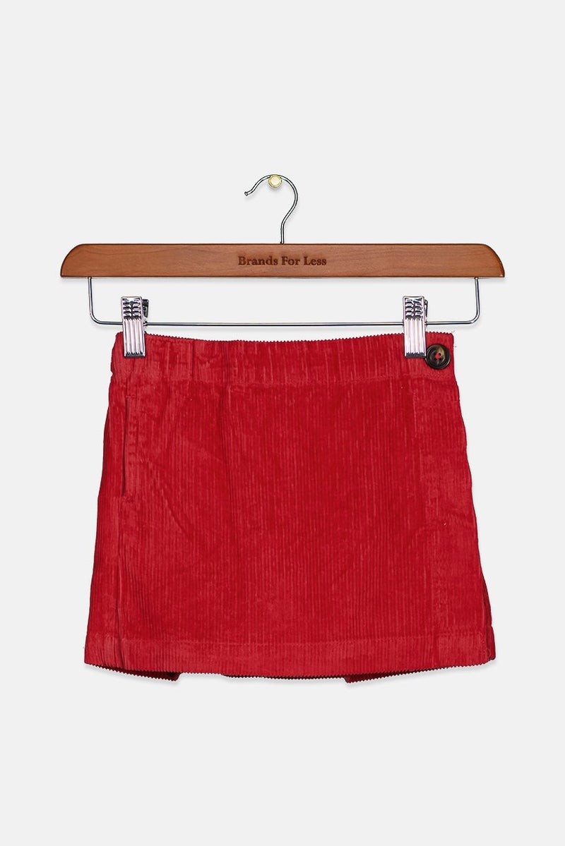 Tchibo Toddlers Girl Corduroy Skort, Maroon - Image 1