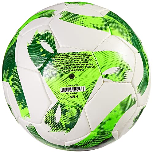 adidas Unisex-Adult Tiro Match Soccer Ball, White/Team Green/Team Solar Green/Black, 5 - Image 2