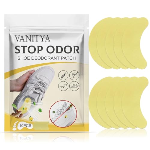 VANITYA Shoes Odor Remover Patch, Shoe Bad Smell Remover Lemon Fragrance Deodorizer Sneaker Patch, Antibacterial Odor Remover Patch, Shoe Odor Absorber Lemon Patches, Insole stickers For Shoe 10pcs - Image 1