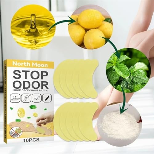 VANITYA Shoes Odor Remover Patch, Shoe Bad Smell Remover Lemon Fragrance Deodorizer Sneaker Patch, Antibacterial Odor Remover Patch, Shoe Odor Absorber Lemon Patches, Insole stickers For Shoe 10pcs - Image 5