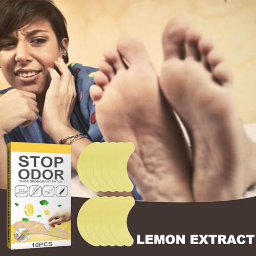 VANITYA Shoes Odor Remover Patch, Shoe Bad Smell Remover Lemon Fragrance Deodorizer Sneaker Patch, Antibacterial Odor Remover Patch, Shoe Odor Absorber Lemon Patches, Insole stickers For Shoe 10pcs - Image 3