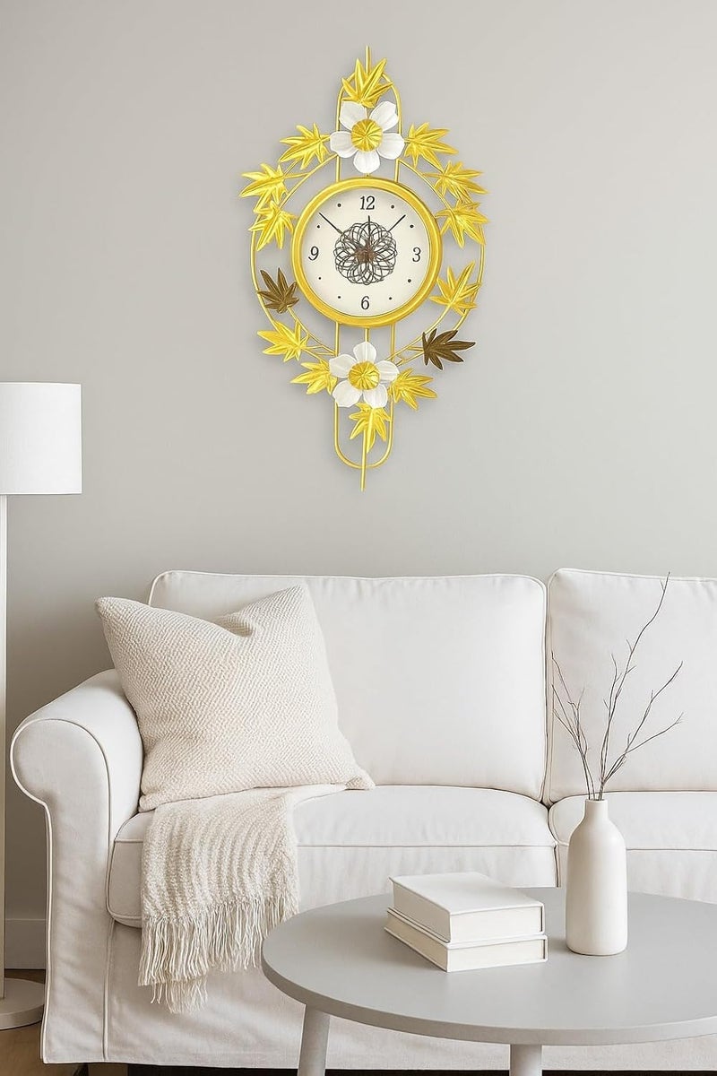 Earwig Wall Clocks, Metal Flowers Living Room Office,3D Art Elegant Large Decorative,Living Room Kitchen and Dining Room (EW-19) - Image 3