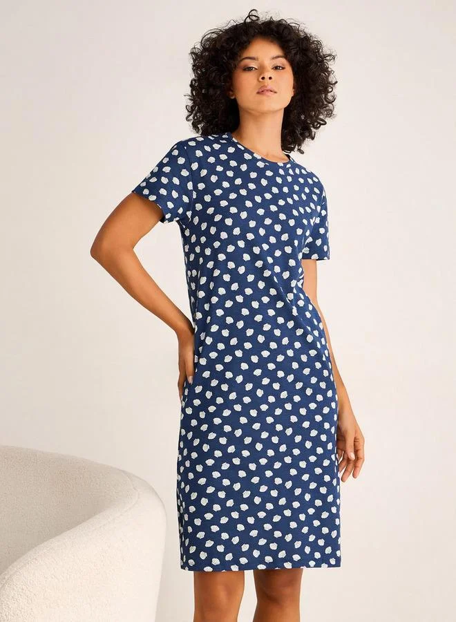 Splash FAV Printed Sleepshirt with Short Sleeves
