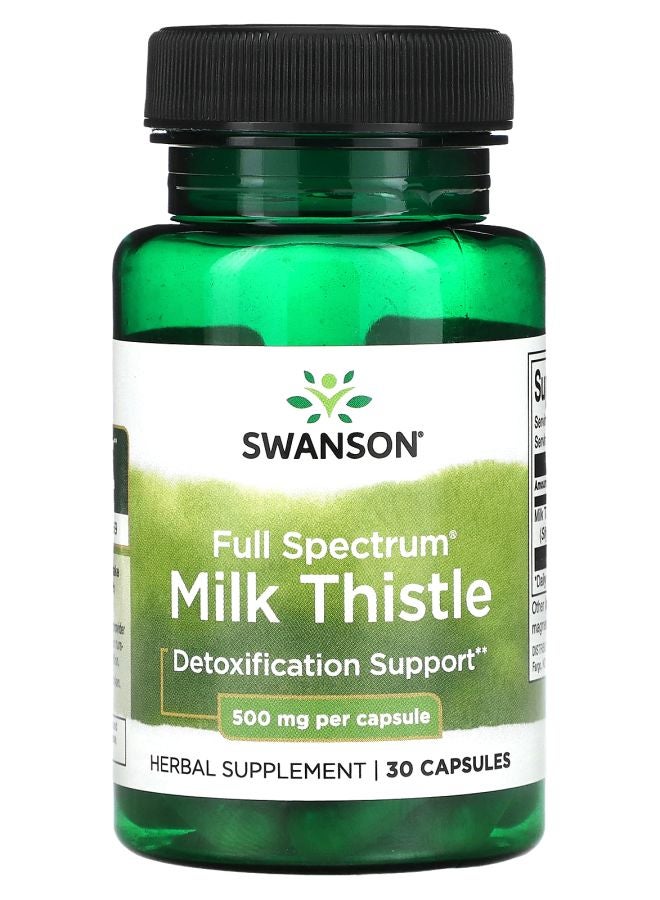 Full Spectrum Milk Thistle 500 mg 30 Capsules