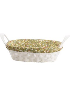 Kosova Kosovo White Green PVC Knitted Basket 27X20CM 