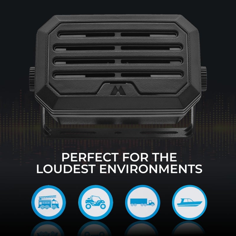 Midland - SPKMINI Mini External Speaker - Waterproof, 10 Watts, 3.5mm Plug - Compatible with All Mobile CB, GMRS, HAM and Amateur Radios - Image 2