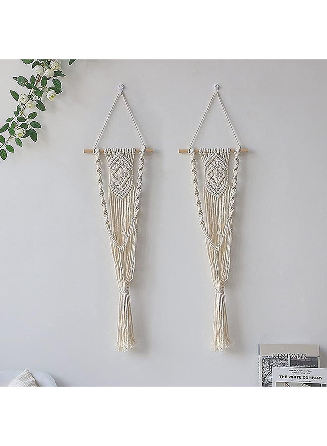 انتيكيانو حامل النبات 2 قطعة من القطن المكرمية بدون زهور وزهرية - Image 4