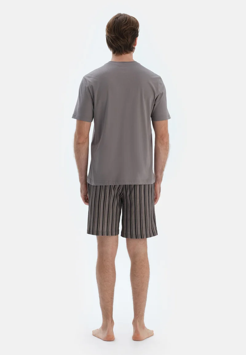 dagi Regular/Classic Fit T-shirt & Shorts Pajama Sets Crew Neck Cotton Blend Sleepwear