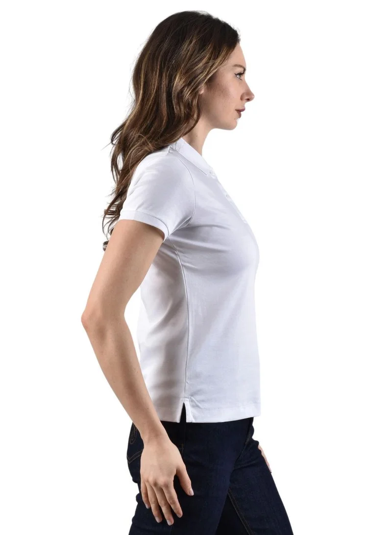 GIORDANO Women's Slim Fit Embroidery Bold Polo (Liquid Touch)