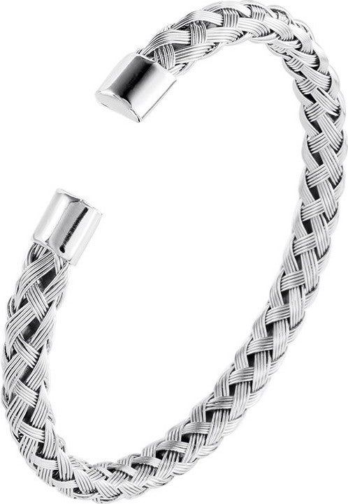 Jewelry Shop Wire Mesh Model Handcuff Unisex Steel Bangle Bracelet SCB21