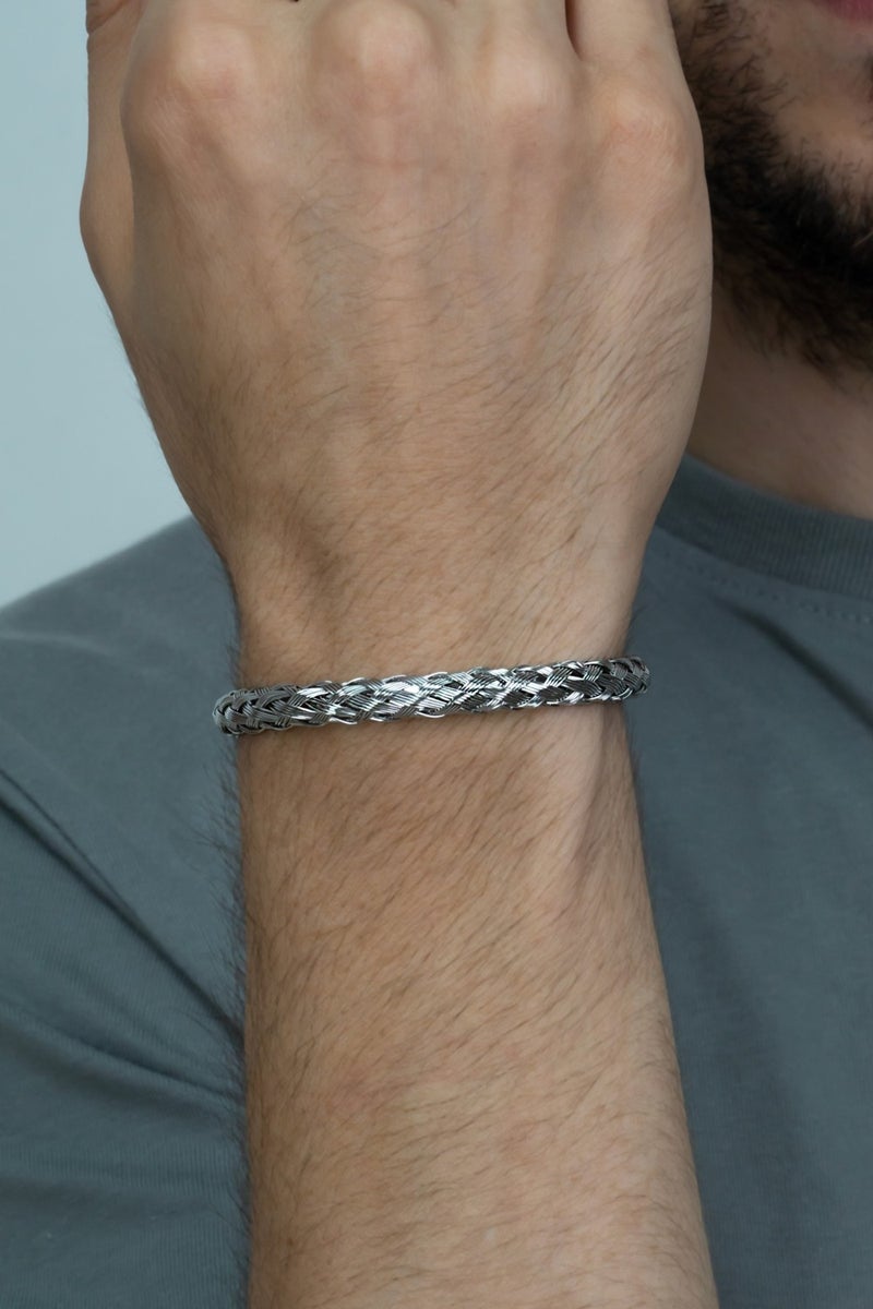 Jewelry Shop Wire Mesh Model Handcuff Unisex Steel Bangle Bracelet SCB21