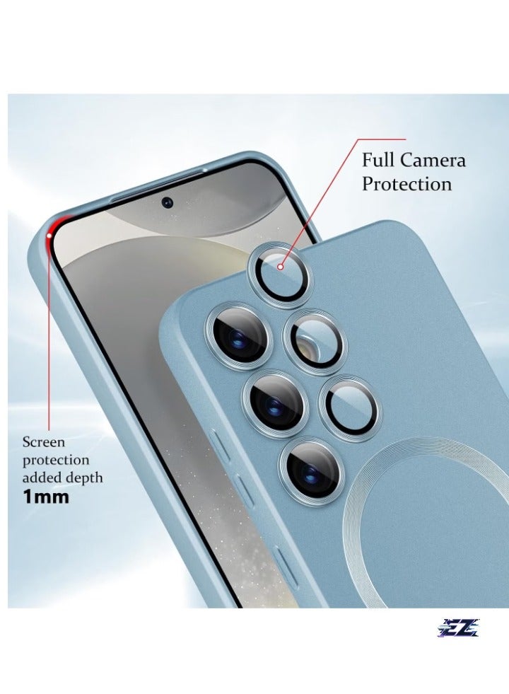 ELTRAZONE Samsung Galaxy S24 Plus 5G Magnetic Case Cover – Luxury Metallic Paint, Silicone Phone Case with Full Camera Lens Protector, Shockproof Bumper for Maximum Protection – Stylish and Durable Case for Samsung Galaxy S24 Plus 5G - Image 2