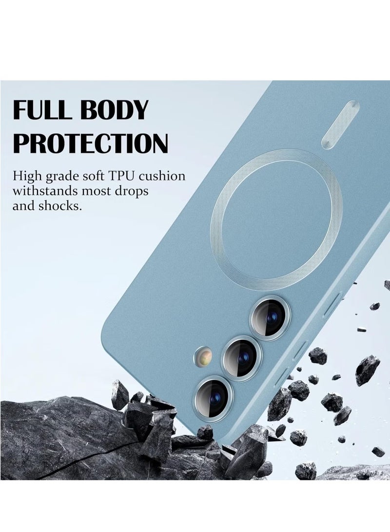 ELTRAZONE Samsung Galaxy S24 Plus 5G Magnetic Case Cover – Luxury Metallic Paint, Silicone Phone Case with Full Camera Lens Protector, Shockproof Bumper for Maximum Protection – Stylish and Durable Case for Samsung Galaxy S24 Plus 5G - Image 3